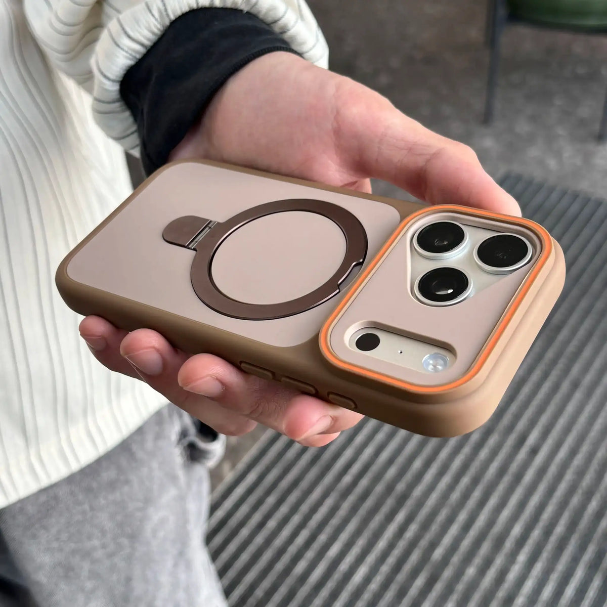 Shockproof Bumper Matte Kickstand Holder Case for iPhone 18 17 Air 16 14 15 Plus 13 12 11 Pro Max For Magsafe Magnet Armor Cover