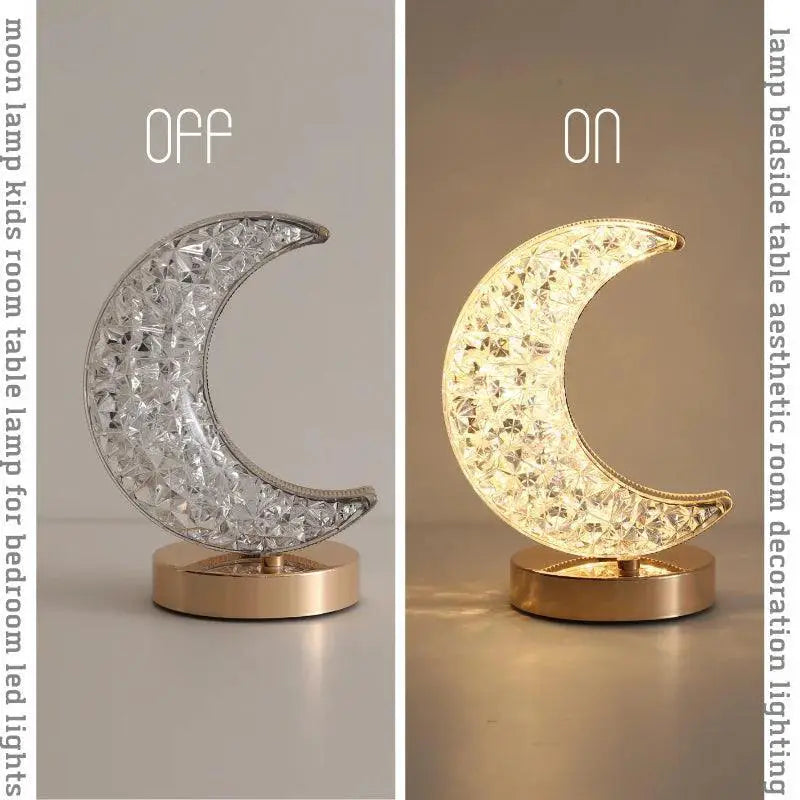 Moon Lamp 3D LED Night Light With Touch Dimming Glow
