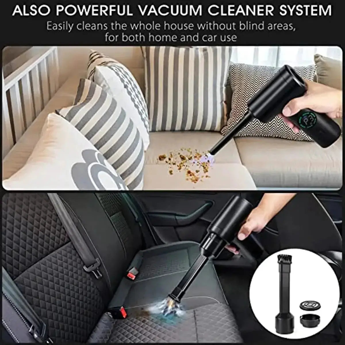 Portable Air Duster And Vacuum Cleaner For Keyboards
