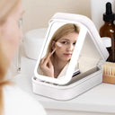 Rechargeable LED Makeup Mirror Portable Travel Case Light