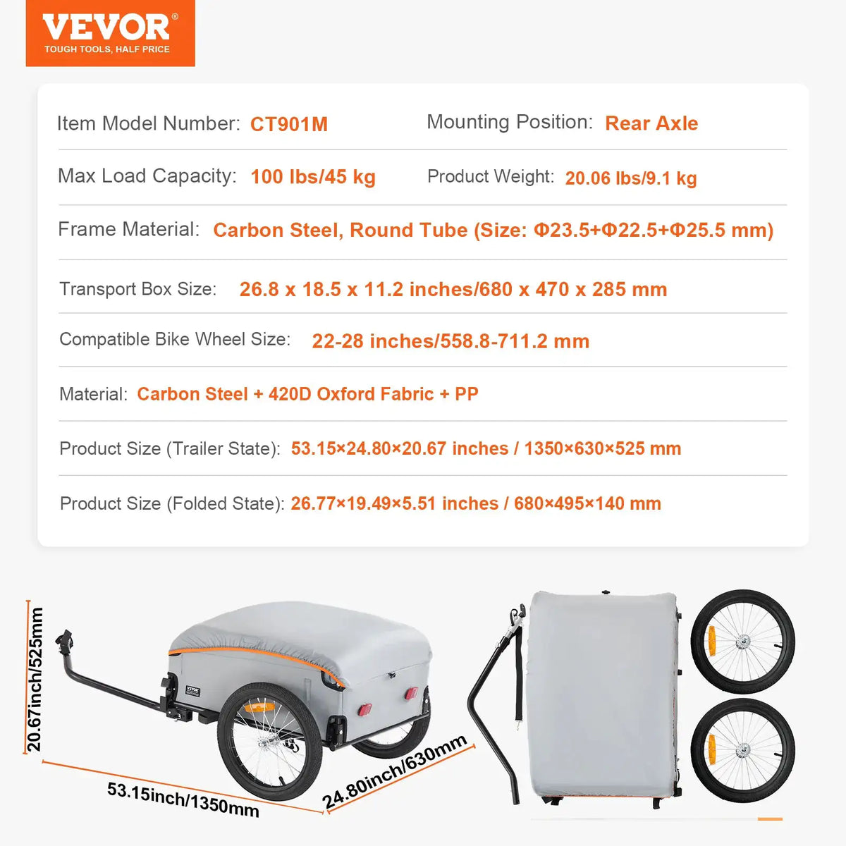 Lbs Bike Cargo Trailer Cart — product image 7