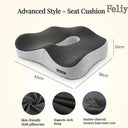 Ultimate Ergonomic Memory Foam Seat Cushion With Massage
