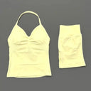 Women Seamless Yoga Set With Tummy Control Shorts