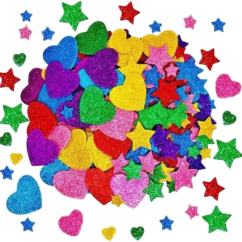 Kids Foam Stickers Boost Creativity — 50pcs hearts