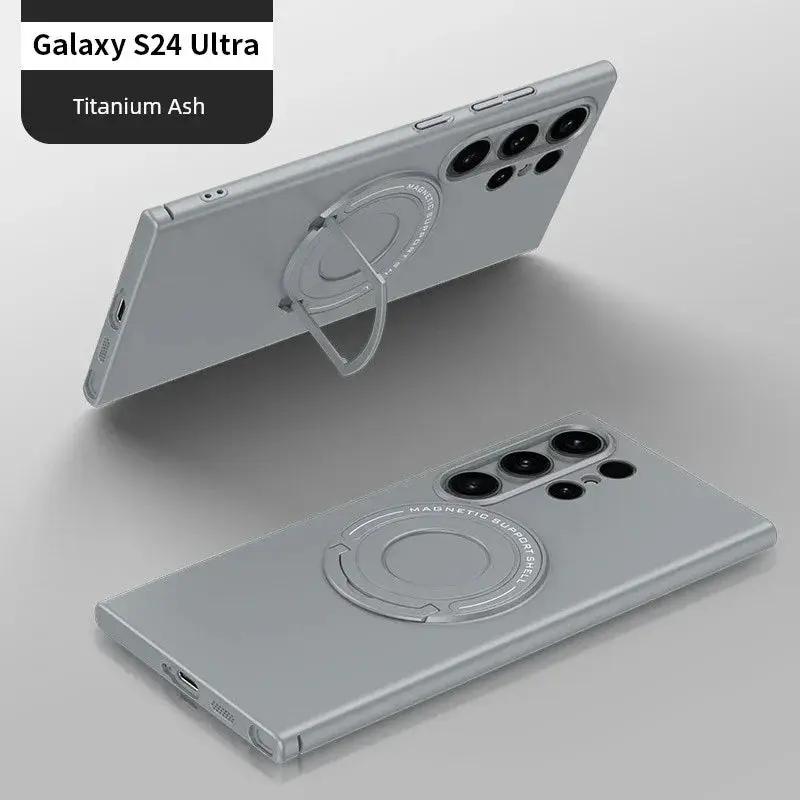 Foldable Ring Magnetic Suction Case For Samsung S24 Ultra