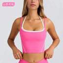 Sports Set Women Yoga Running Vest Shorts Bra High