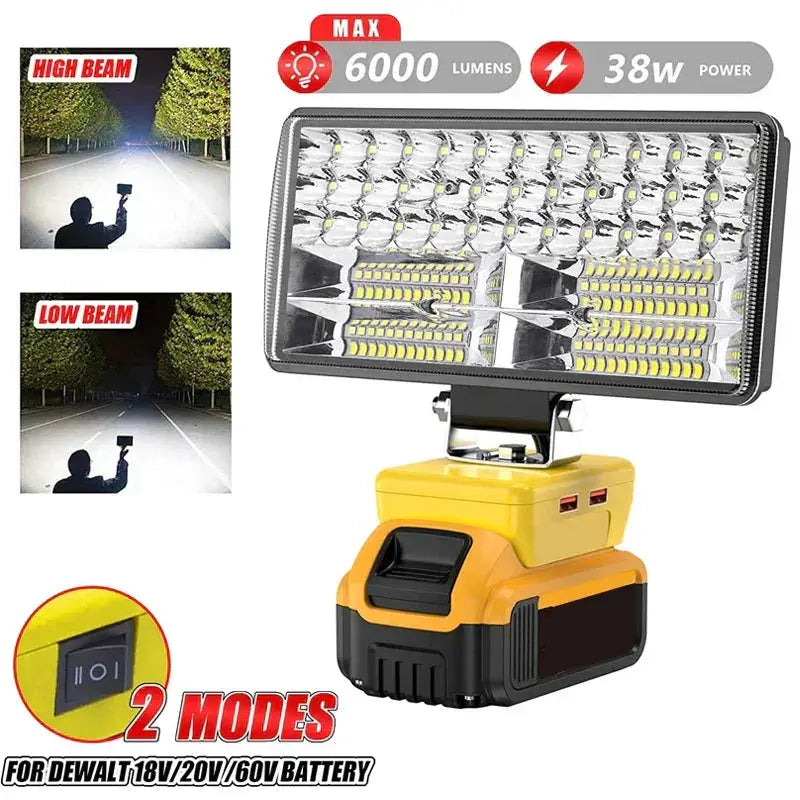 Portable 8 Inch LED Work Light For Batteries Bright Tool