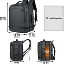40L Expandable USB Travel Backpack Flight Approved Carry On