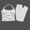 Yoga Set Seamless Backless Halter Top Leggings