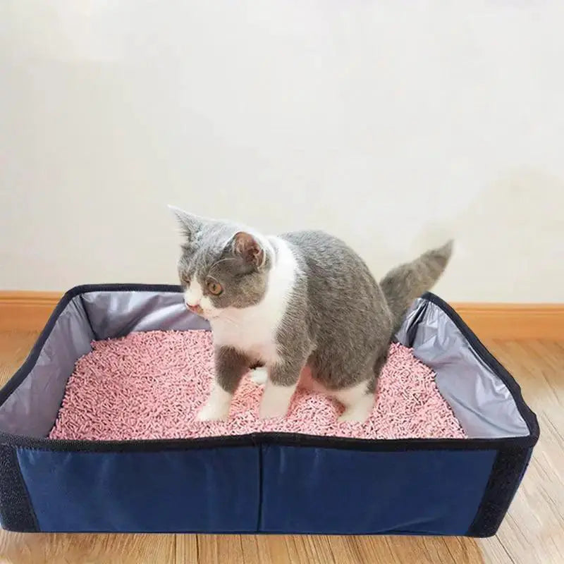 PawVoyage Portable Cat Litter Box Waterproof Travel Cover