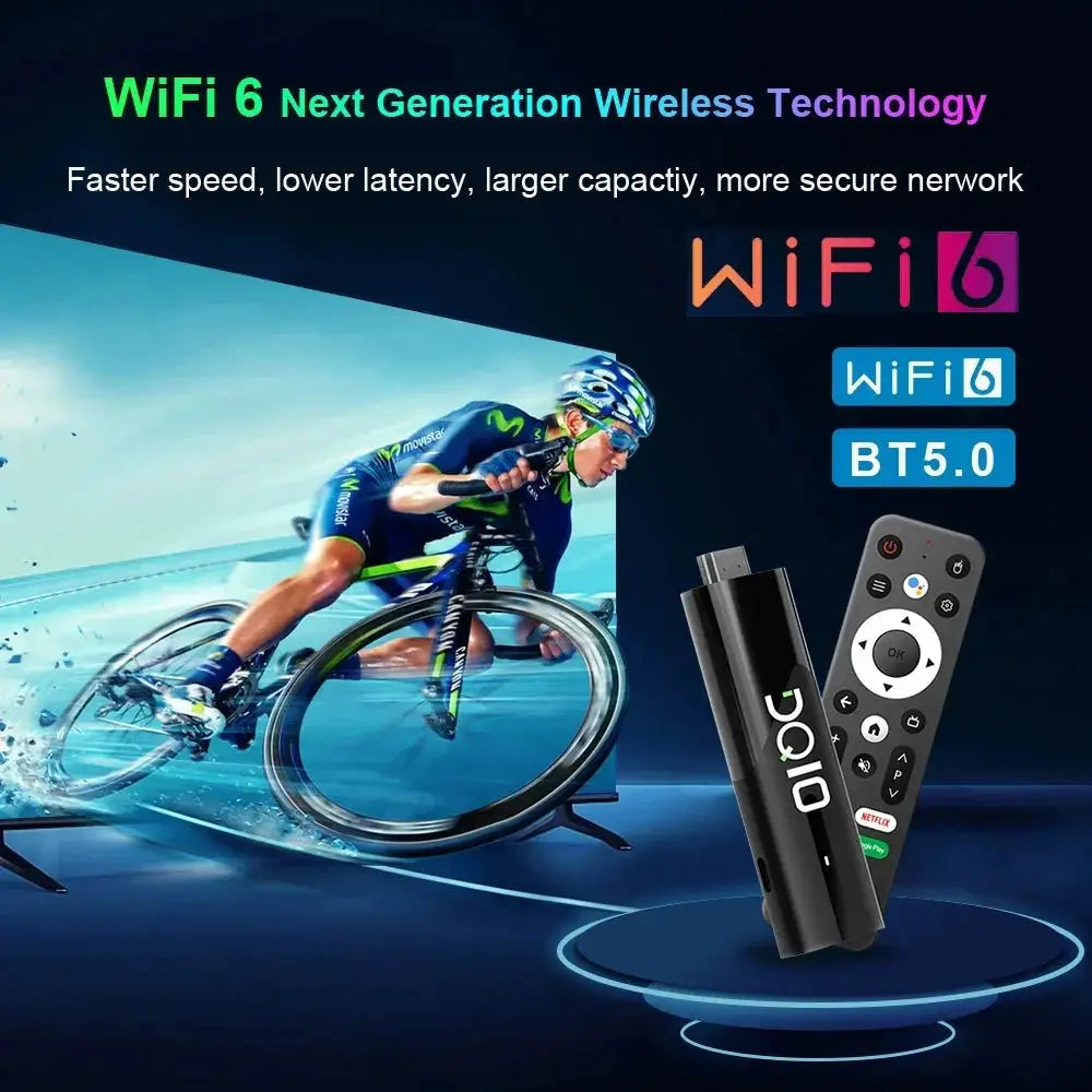 LEMFO DQ10 ATV Mini TV Stick Android 13 8K 4K WiFi 6