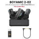 BOYA BOYAMIC 2 Wireless Lavalier Microphone for iPhone 15 16 USBC Android Type C