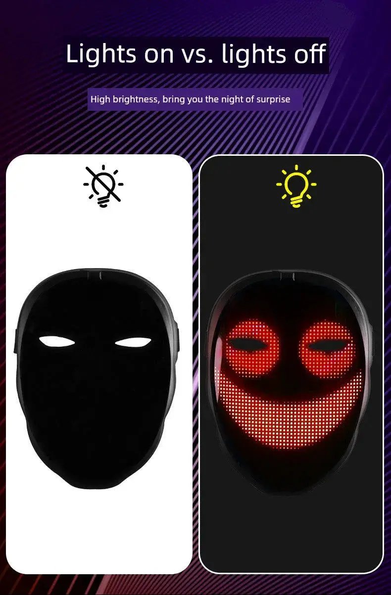 LED Mask for Cosplay Fans Dynamic Faces — product view 12