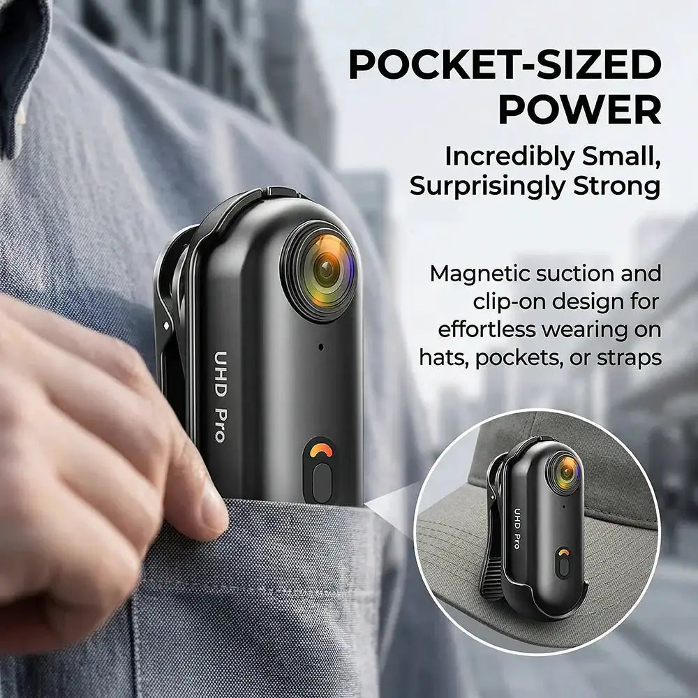 Mini 1080P/ 4K Pocket Magnetic POV Vlog Cam Body Chest Recorder Wireless WiFi Waterproof Action Camera Helmet Bicycle Sports
