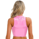 Bold Gothic Steampunk Crop Top Clubwear