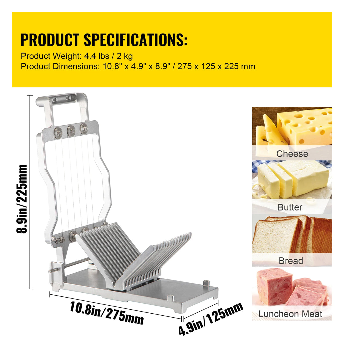SucceBuy Cheese Cutter with Wire " & " Aluminum Alloy — product view 8