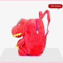 Soft Plush Dino School Backpack for Kids