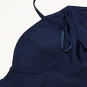 Suninheart Elegant Spaghetti Strap Midi Dress Navy Blue