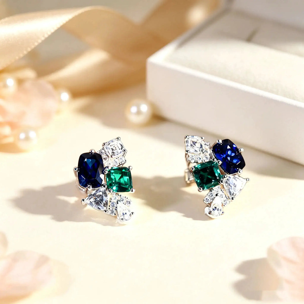 Gold Plated Zircon Stud Earrings — product image 2