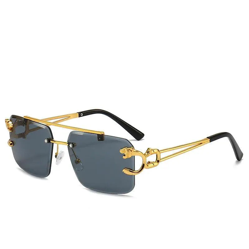 Rimless Square Sunglasses for Men and Women Fashion