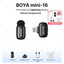 BOYA Mini Wireless Lavalier Microphone For iPhone iPad Android Type C 2.4 GHz HD