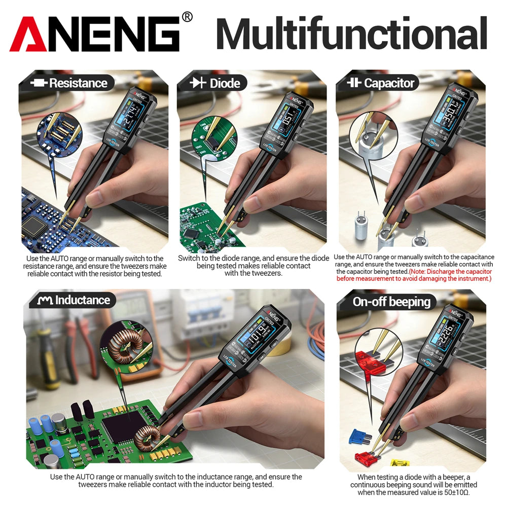 Aneng Smart Tweezers Lcr Meter