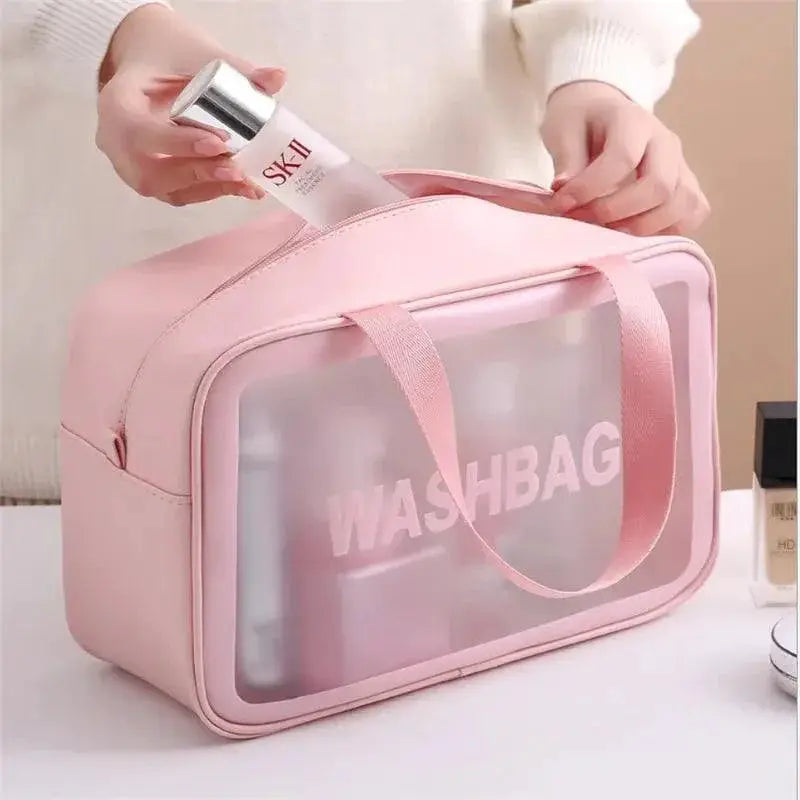 Clear Waterproof Travel Makeup Bag Beauty Organizer