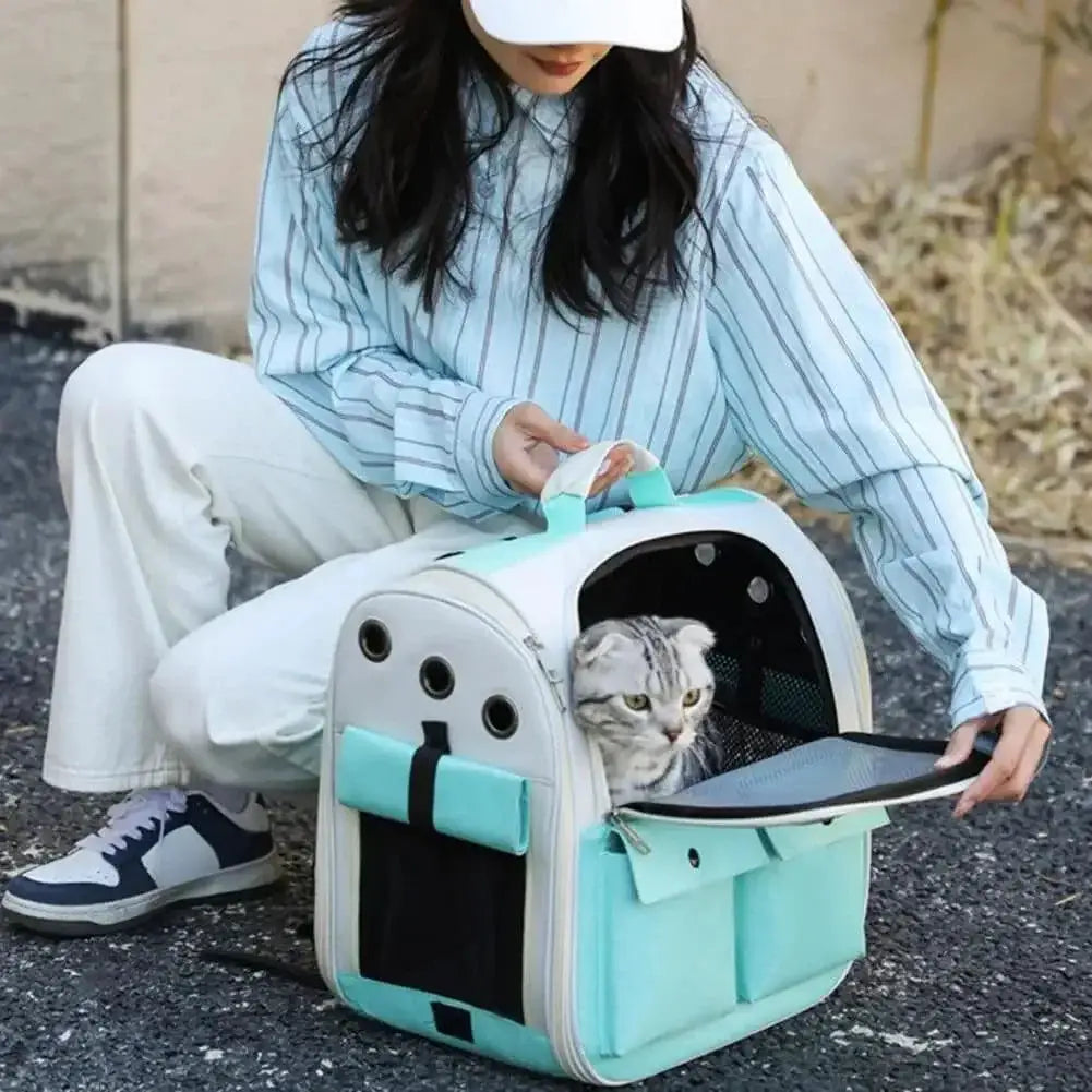PawTrail Cat Carrier Backpack Pro Ventilated Outdoor Travel