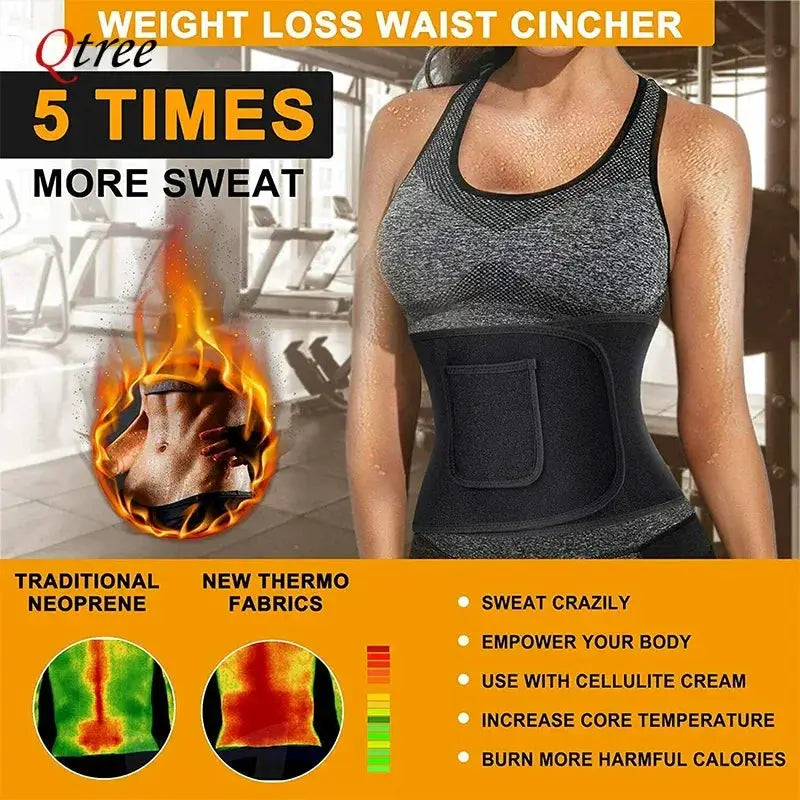 Women's Sauna Waist Trainer Belt For Slimming Workout