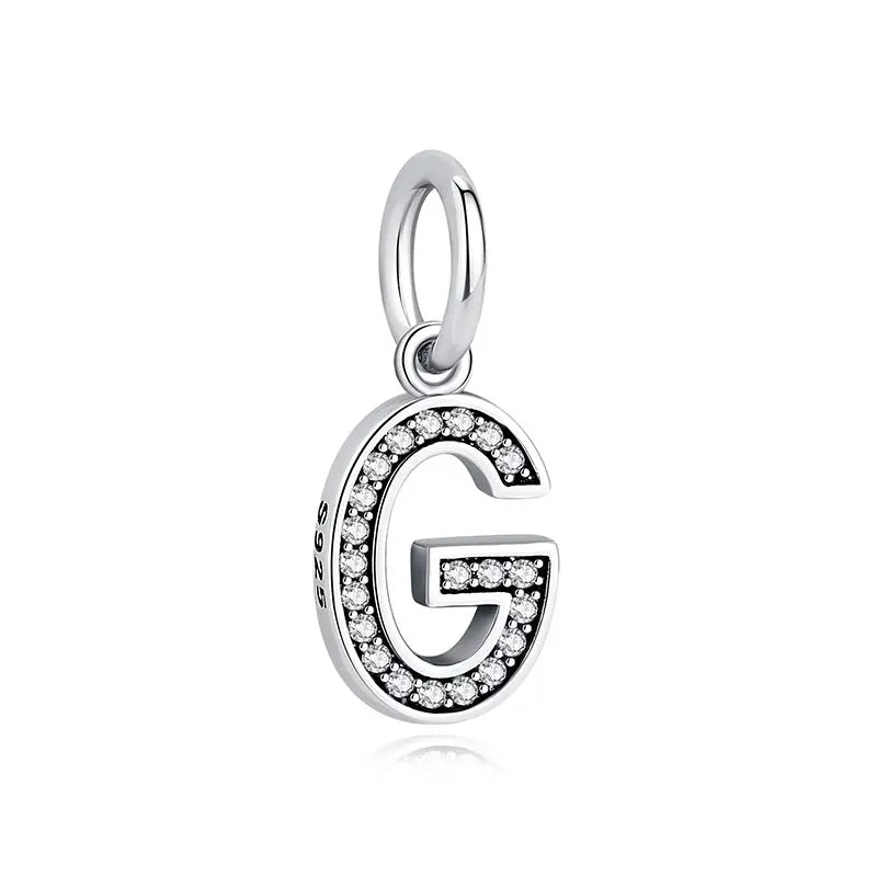 Sterling Silver Charm A-z Letters