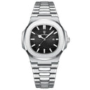 Square Stainless Steel Men Quartz Watch