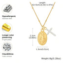 Gold Cross Pendant Necklace For Women