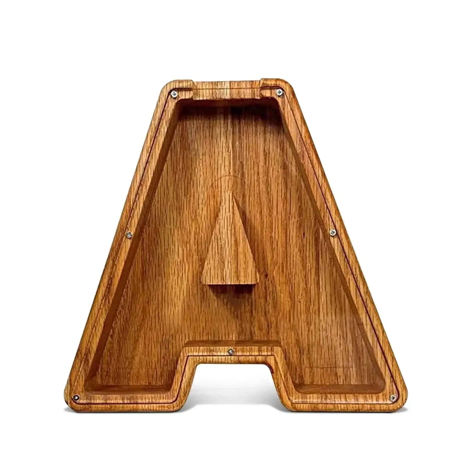 English Alphabet Wooden Piggy Bank Educational Savings Box