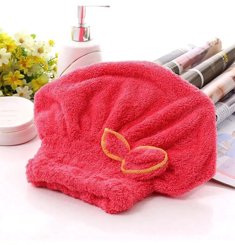 Microfibre Hair Drying Cap Coral Fleece Towel Hat Essential