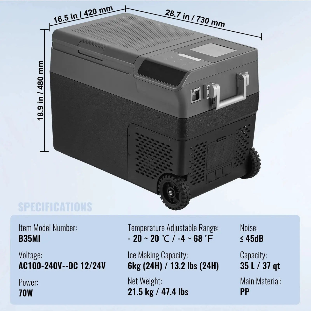 SucceBuy Portable Car Refrigerator with Ice Making Function Volt — product view 7