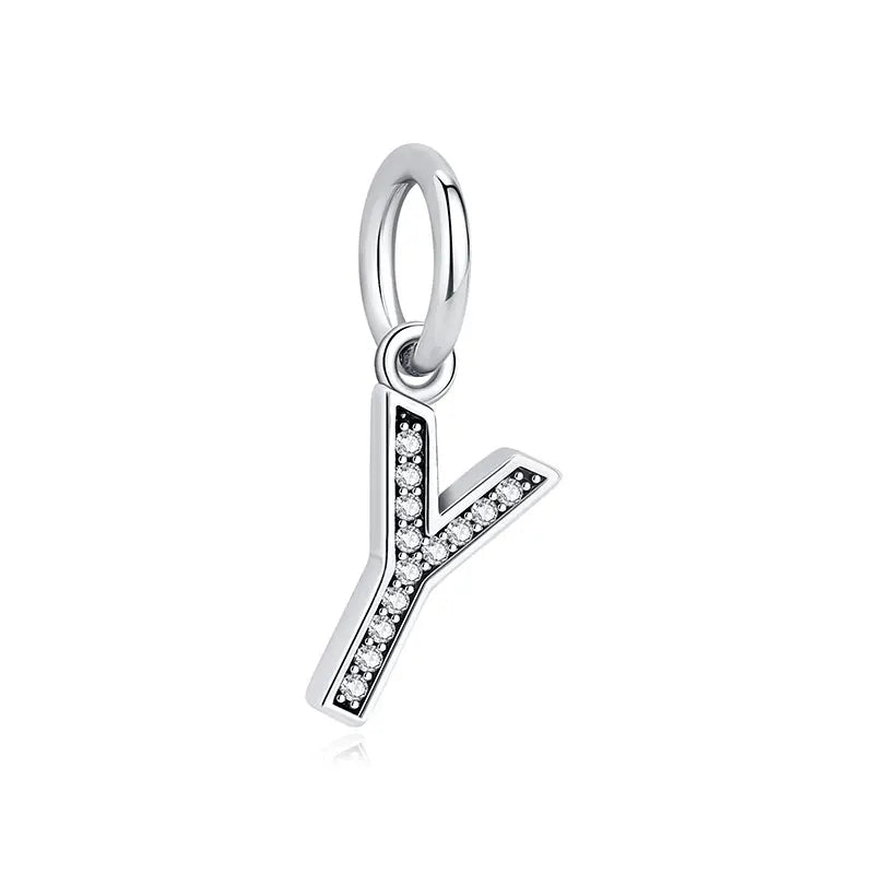 Sterling Silver Charm A-z Letters