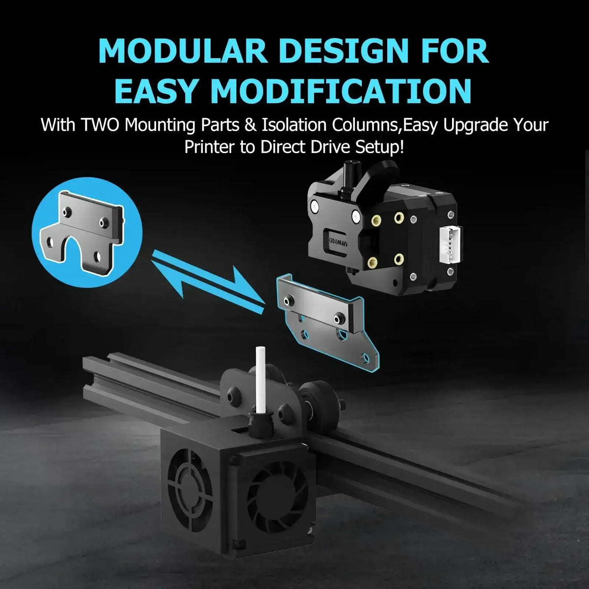 Creality Official Sprite Extruder SE/SE-NEO 3.5:1 Dual Gear Upgrade for Ender 3 Neo/Ender 3 V2 Neo/Ender 3 Max Neo/Ender 2 Pro