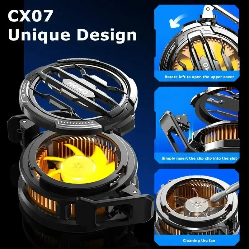MEMO CX07 Mobile Phone Cooler Magnetic Cooling Fan Case Radiator For PUBG Gaming Back Clip Cool Heat Sink For Smartphones