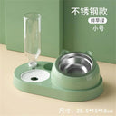 Pet Bowl Automatic Feeder Water Dispenser Double Dish Stand