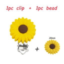 Kovict Silicone Beads Pacifier Clips Cartoon Animals Set