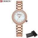 CURREN Ladies Quartz Wristwatch: Elegant Steel Timepiece
