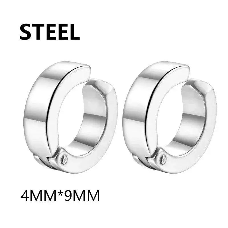Magnetic CZ Stud Earrings Set Bold Hip Hop Jewelry Line