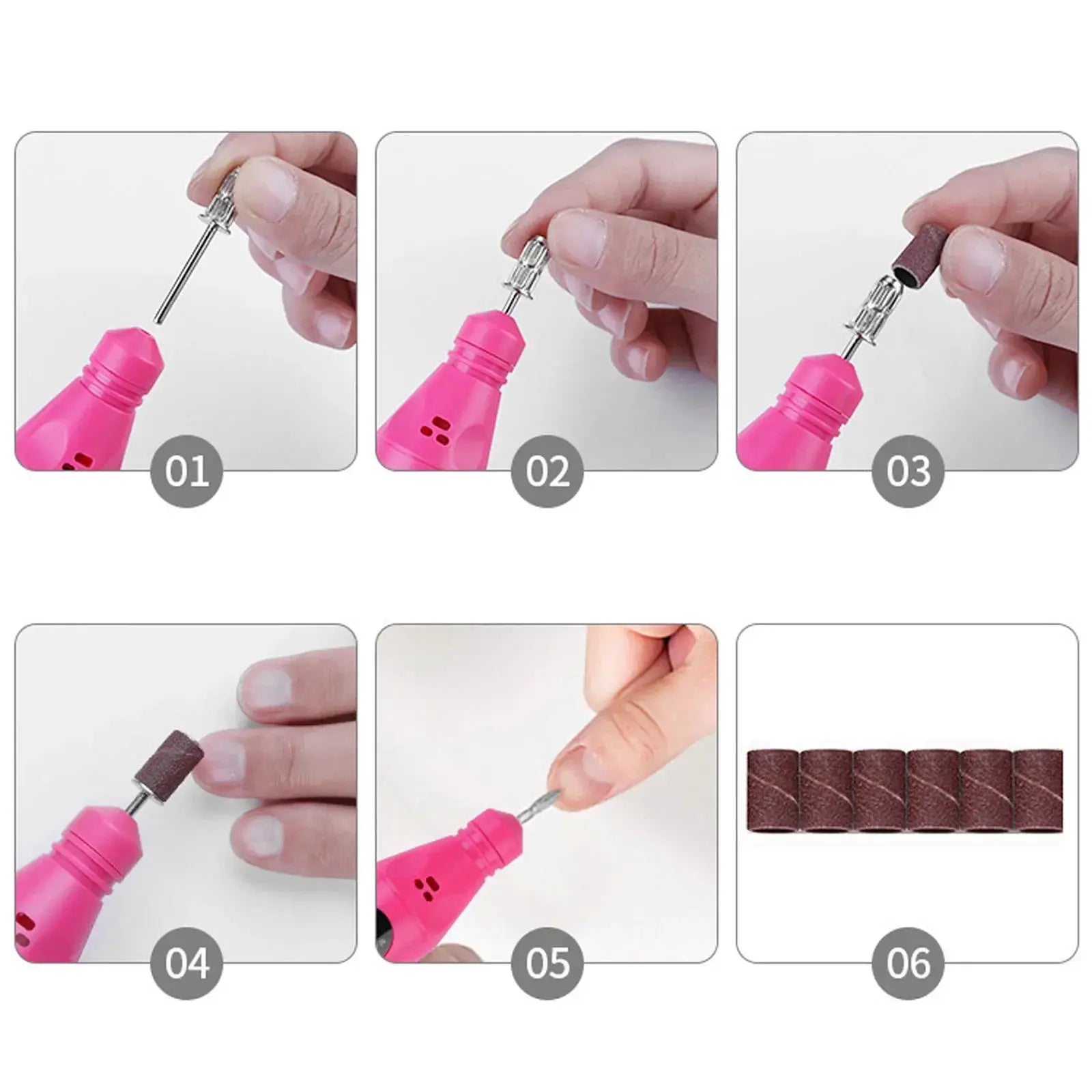 Portable Electric Nail Drill Machine Set Gel Polish Tools