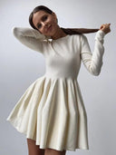 Blessyuki Chic A-Line Dress Korean Elegance and Style Fashion