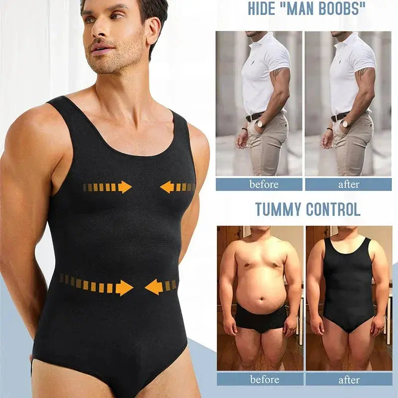 Men's Slimming Shapewear Bodysuit For Tummy Control - OurLum.com