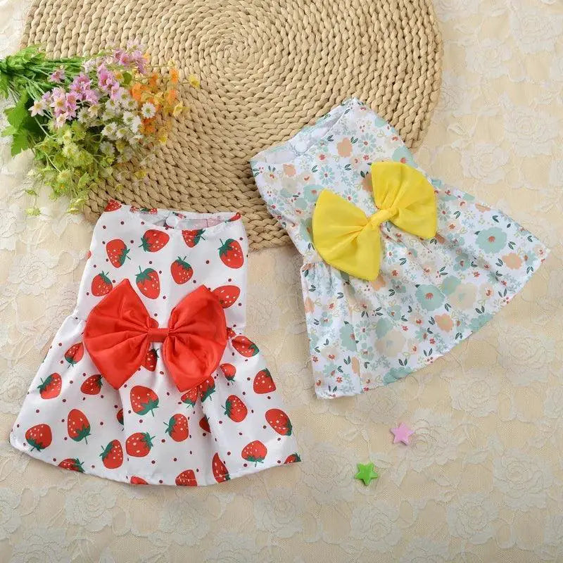Princess Floral Dog Dress for Female Pets in Various Sizes