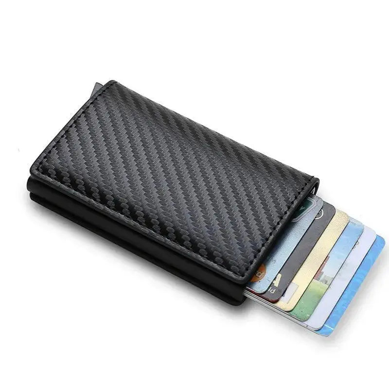 RFID Aluminum Wallet Card Holder Carbon Fiber Design