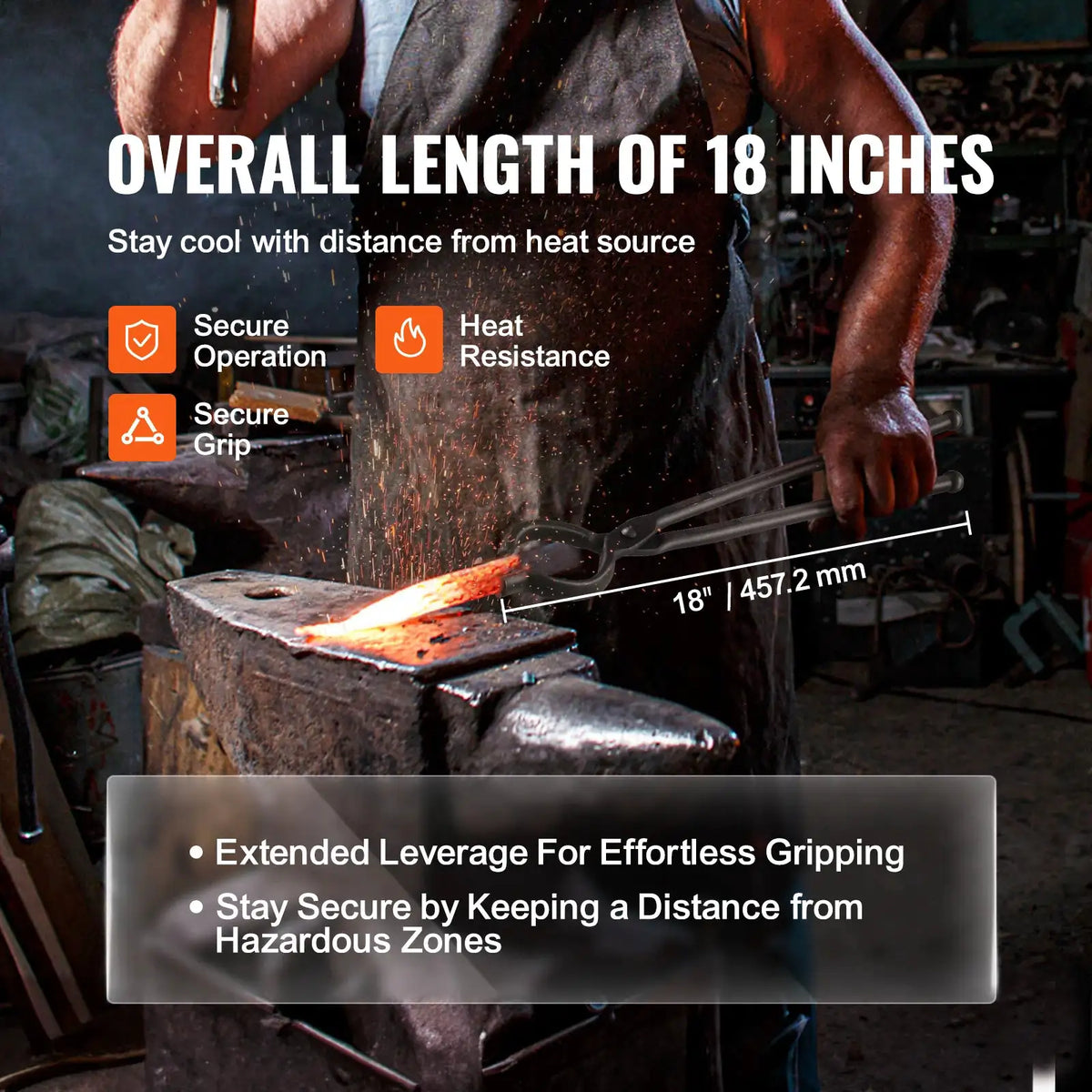 Blacksmith Tongs Set Carbon Steel — product image 3