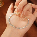 Exquisite Gold Tennis Bracelet