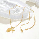 Gold Cross Pendant Necklace For Women